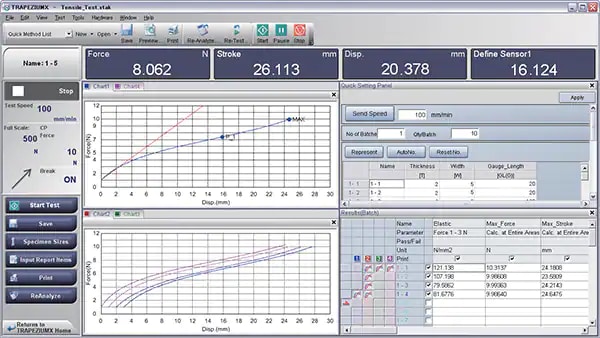 Trapezium X Materials Testing Software