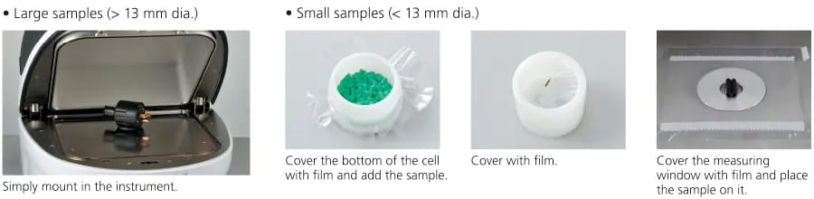 Large and small solid samples