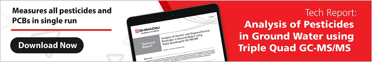 Analysis of Aroclor and Organochlorine Pesticides in Ground Water using Triple Quadrupole GC-MS/MS