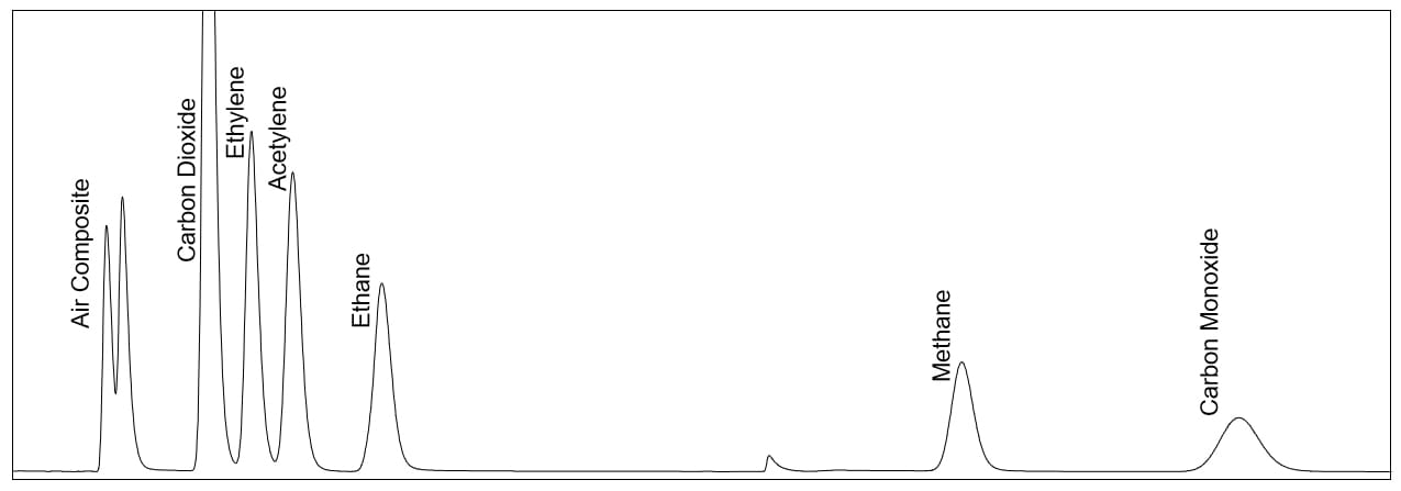 Jetanizer/FID Chromatogram for Permanent Gas and Light Hydrocarbons